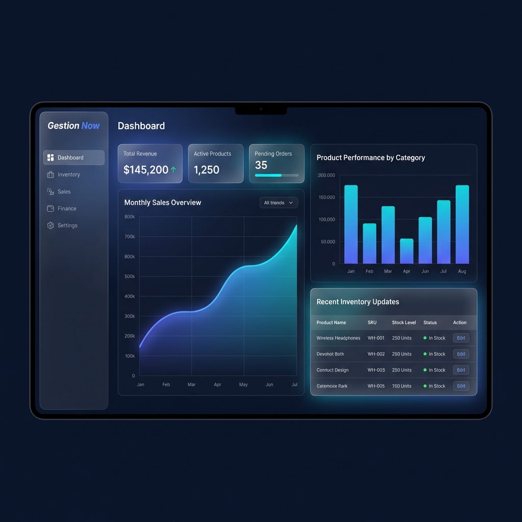 Interfaz de Sistema de Gestión Empresarial